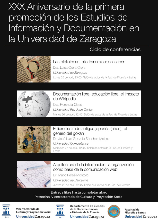 Información y Documentación en la Universidad de Zaragoza - Ciclo de conferencias